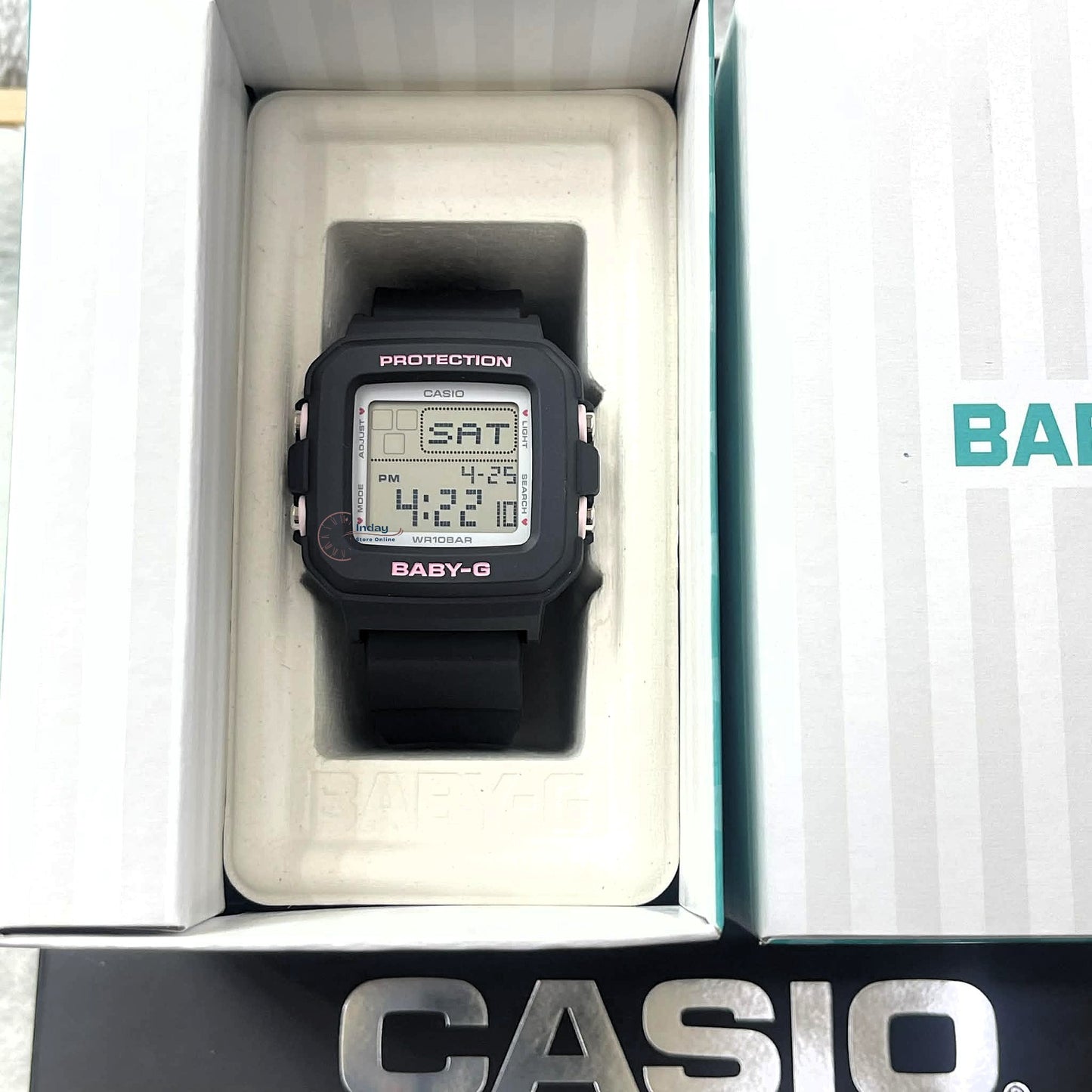 Casio Baby-G Women's Watch BGD-10KH-1 Mineral Glass Resin Band Shock Resistant BatteryLlife: 3 Years