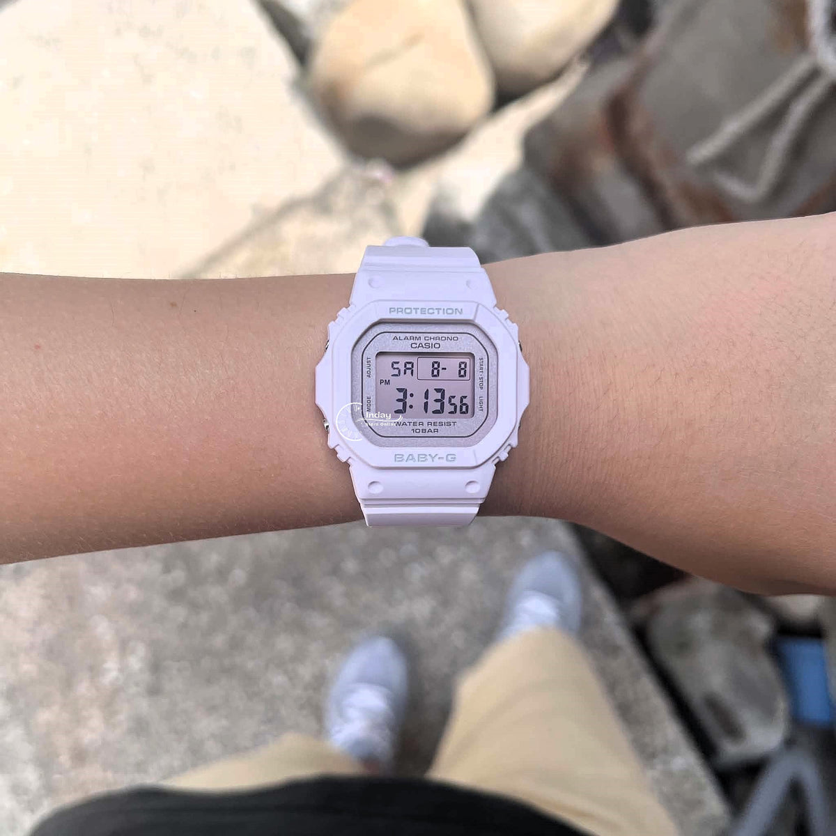 Casio Baby-G Women's Watch BGD-565SC-4B Mineral Glass Shock Resistant Resin Band Battery Life: 3 Years