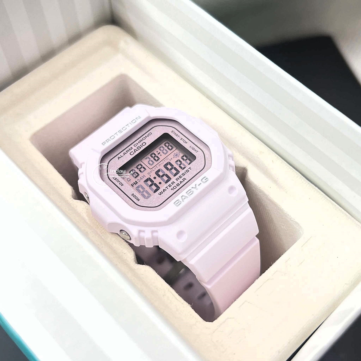 Casio Baby-G Women's Watch BGD-565SC-4B Mineral Glass Shock Resistant Resin Band Battery Life: 3 Years