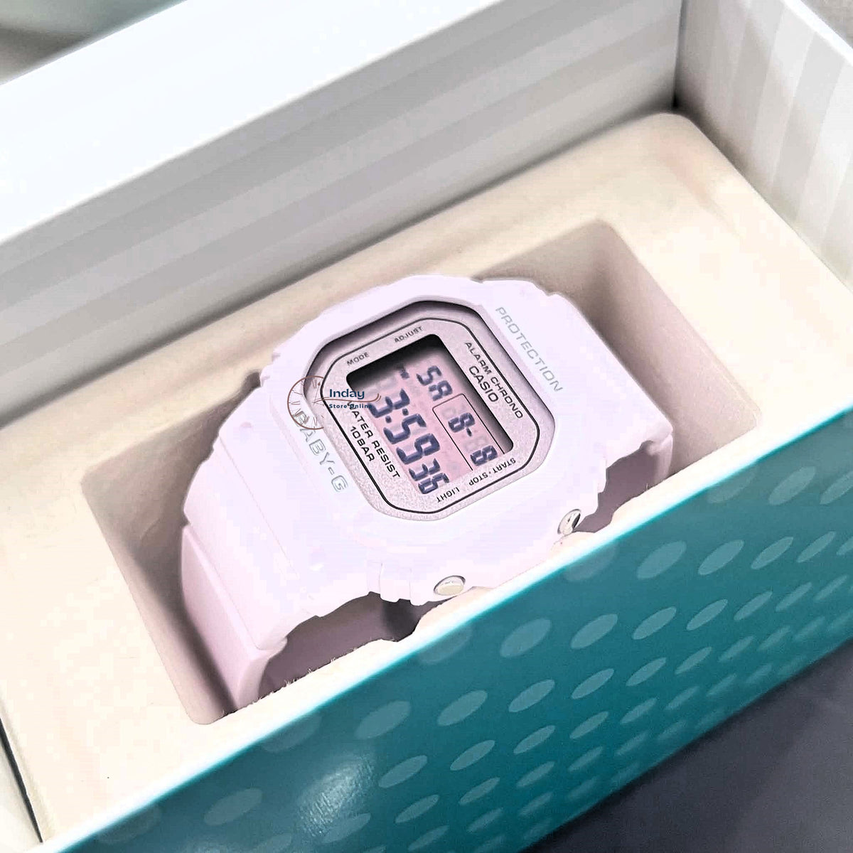 Casio Baby-G Women's Watch BGD-565SC-4B Mineral Glass Shock Resistant Resin Band Battery Life: 3 Years