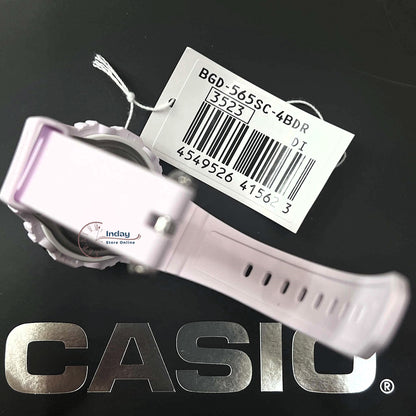 Casio Baby-G Women's Watch BGD-565SC-4B Mineral Glass Shock Resistant Resin Band Battery Life: 3 Years