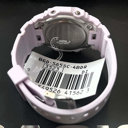 Casio Baby-G Women's Watch BGD-565SC-4B Mineral Glass Shock Resistant Resin Band Battery Life: 3 Years