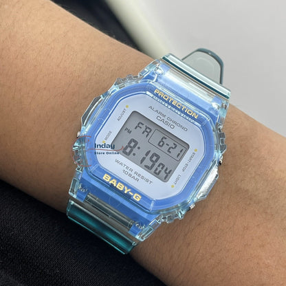Casio Baby-G Women's Watch BGD-565SJ-2 Resin Band Shock Resistant Transparent Color Strap
