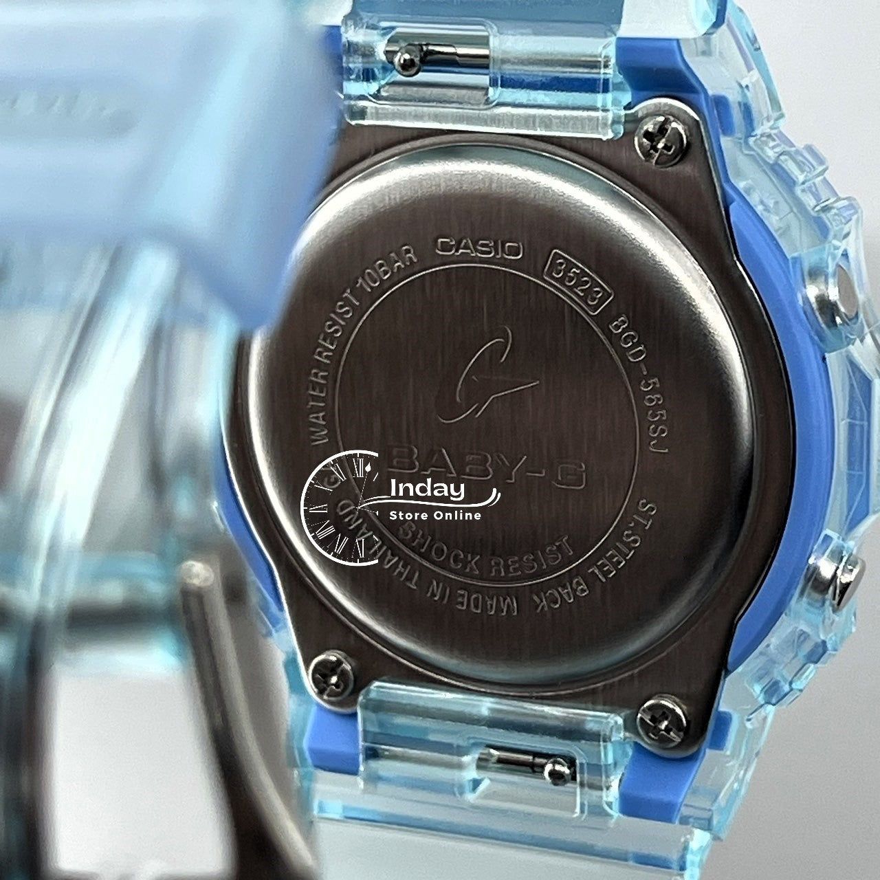 Casio Baby-G Women's Watch BGD-565SJ-2 Resin Band Shock Resistant Transparent Color Strap