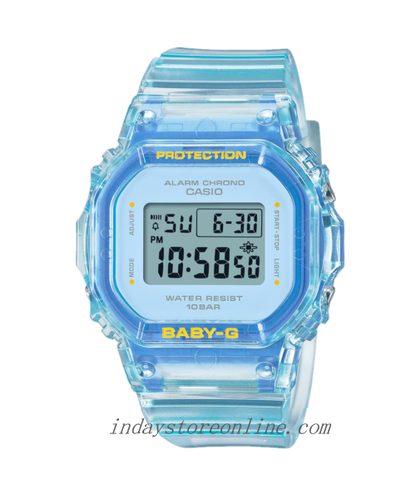 Casio Baby-G Women's Watch BGD-565SJ-2 Resin Band Shock Resistant Transparent Color Strap