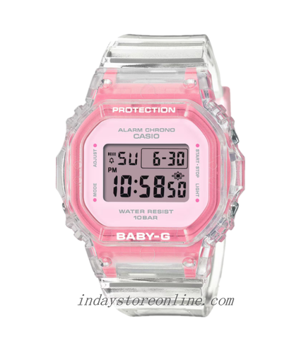 Casio Baby-G Women's Watch BGD-565SJ-7 Resin Band Shock Resistant Transparent Color