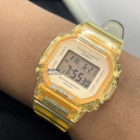 Casio Baby-G Women's Watch BGD-565SJ-9 Resin Band Shock Resistant Transparent Color Strap