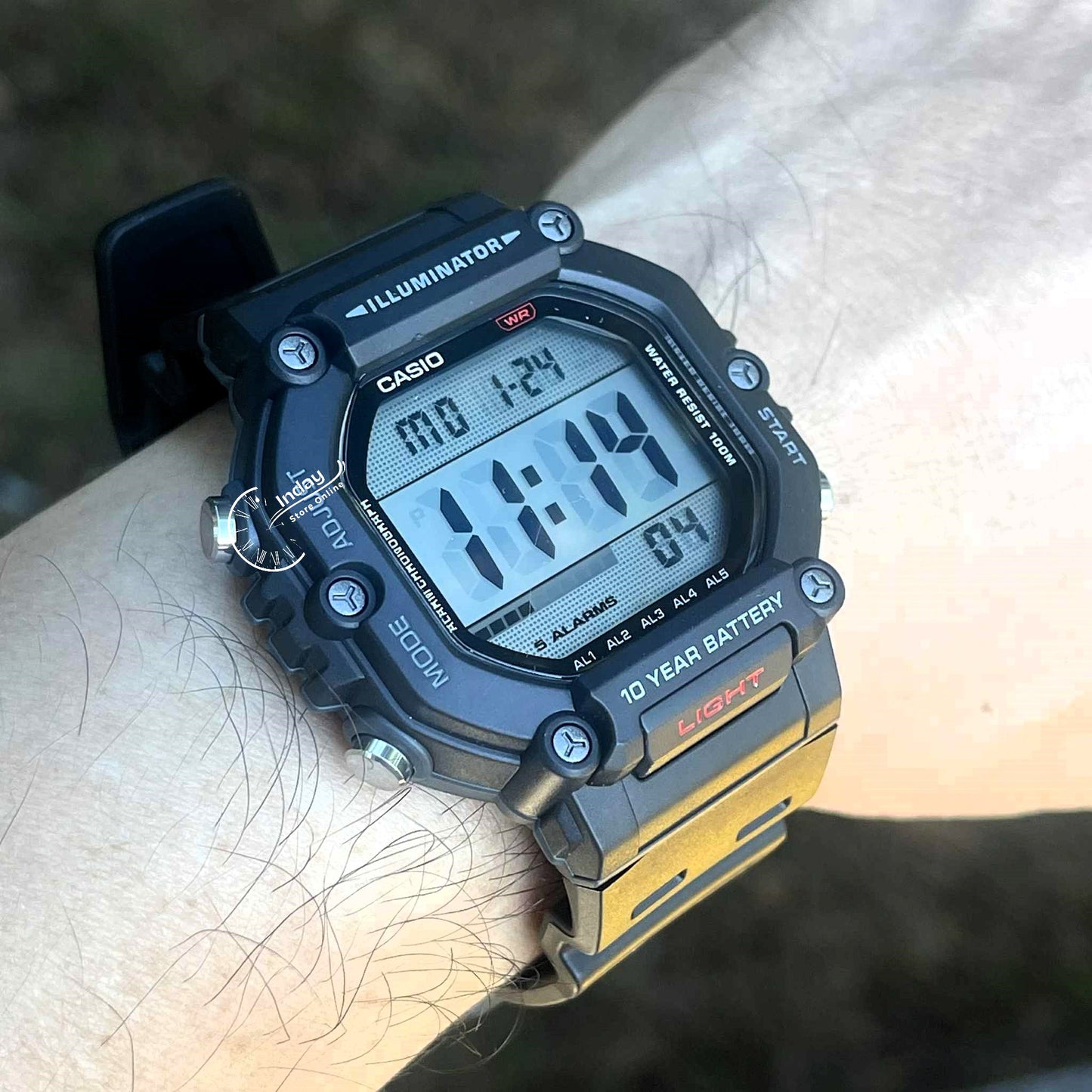 Casio Digital Men's Watch AE-1600H-1A Resin Band Resin Glass Battery Life: 10 years