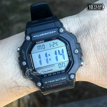 Casio Digital Men's Watch AE-1600H-1A Resin Band Resin Glass Battery Life: 10 years