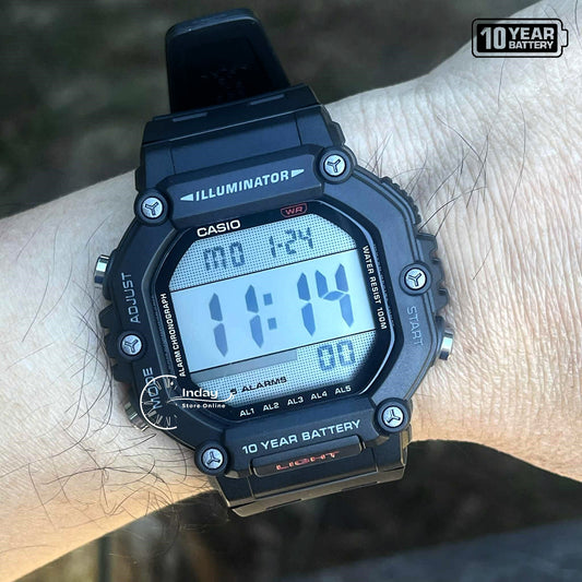 Casio Digital Men's Watch AE-1600H-1A Resin Band Resin Glass Battery Life: 10 years