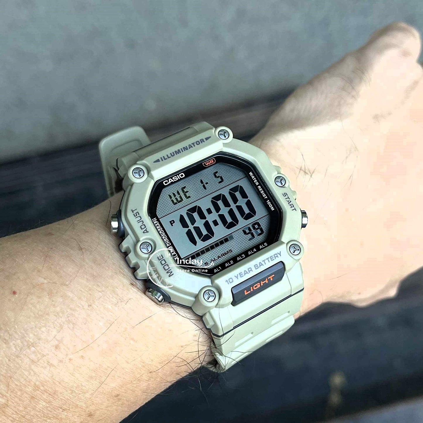 Casio Digital Men's Watch AE-1600H-5A Resin Band Resin Glass Battery Life: 10 years