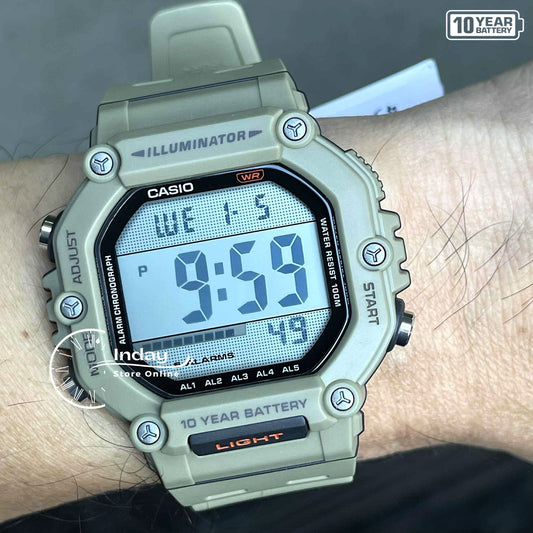 Casio Digital Men's Watch AE-1600H-5A Resin Band Resin Glass Battery Life: 10 years