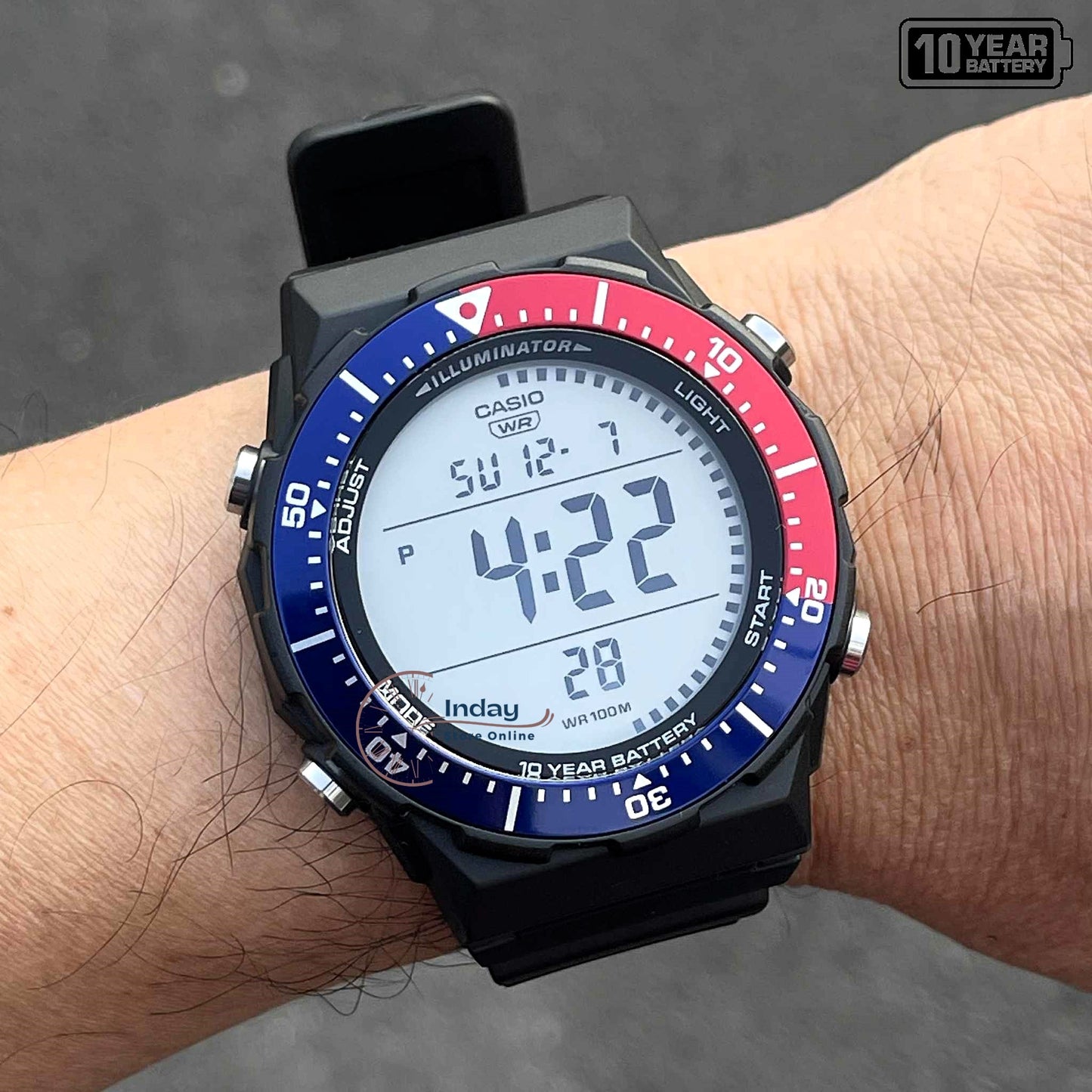 Casio Digital  Men's Watch AE-1700H-1A2 Resin Glass Resin Band Battery Life: 10 Years