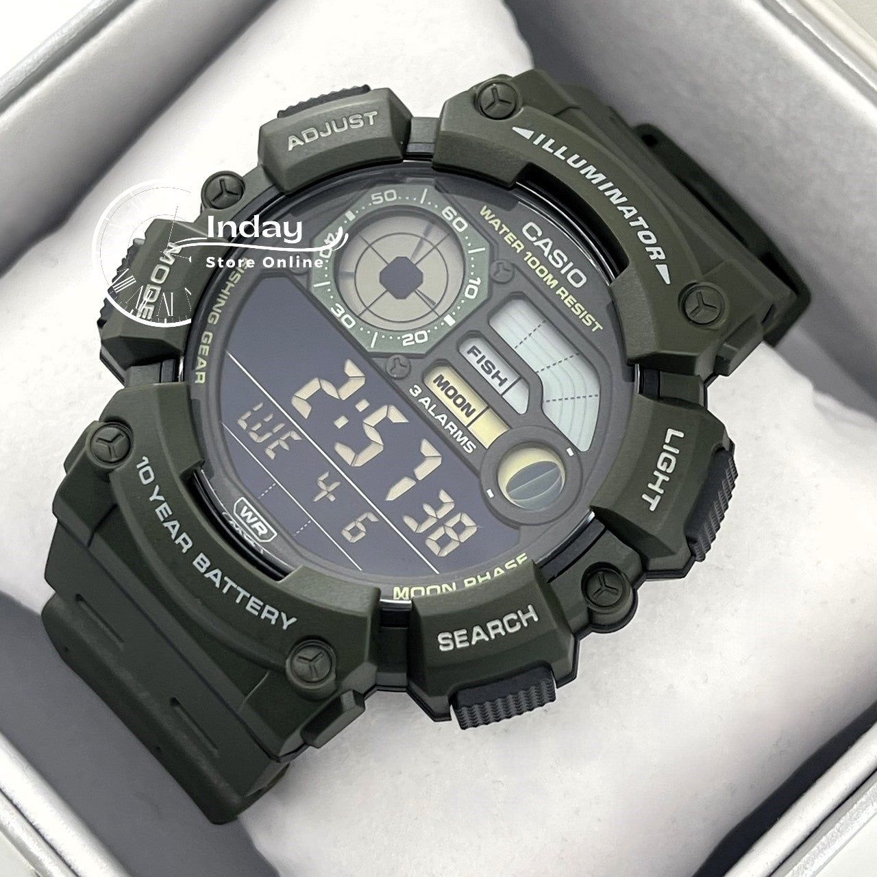 Casio Digital Men's Watch WS-1500H-3B Resin Band Resin Glass Battery Life: 10 years