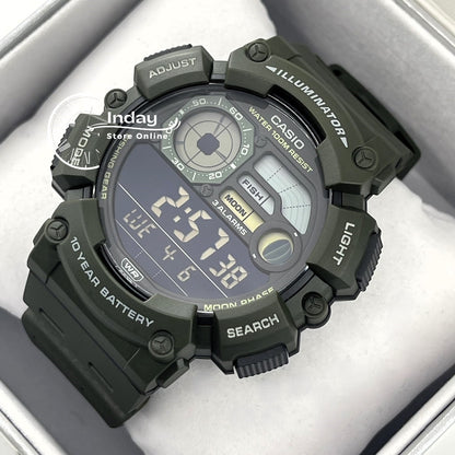 Casio Digital Men's Watch WS-1500H-3B Resin Band Resin Glass Battery Life: 10 years