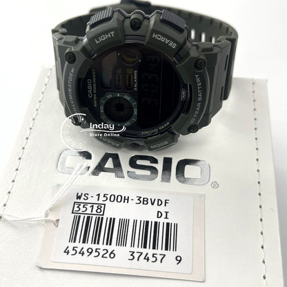 Casio Digital Men's Watch WS-1500H-3B Resin Band Resin Glass Battery Life: 10 years