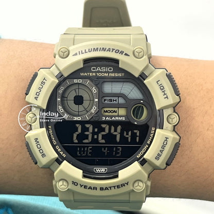 Casio Digital Men's Watch WS-1500H-5B Resin Band Resin Glass Battery Life: 10 years