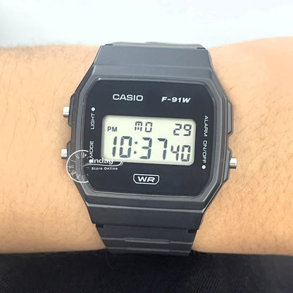 Casio Digital Women's Watch F-91WB-1A Bio-based Resin Band Battery Life: 7 years