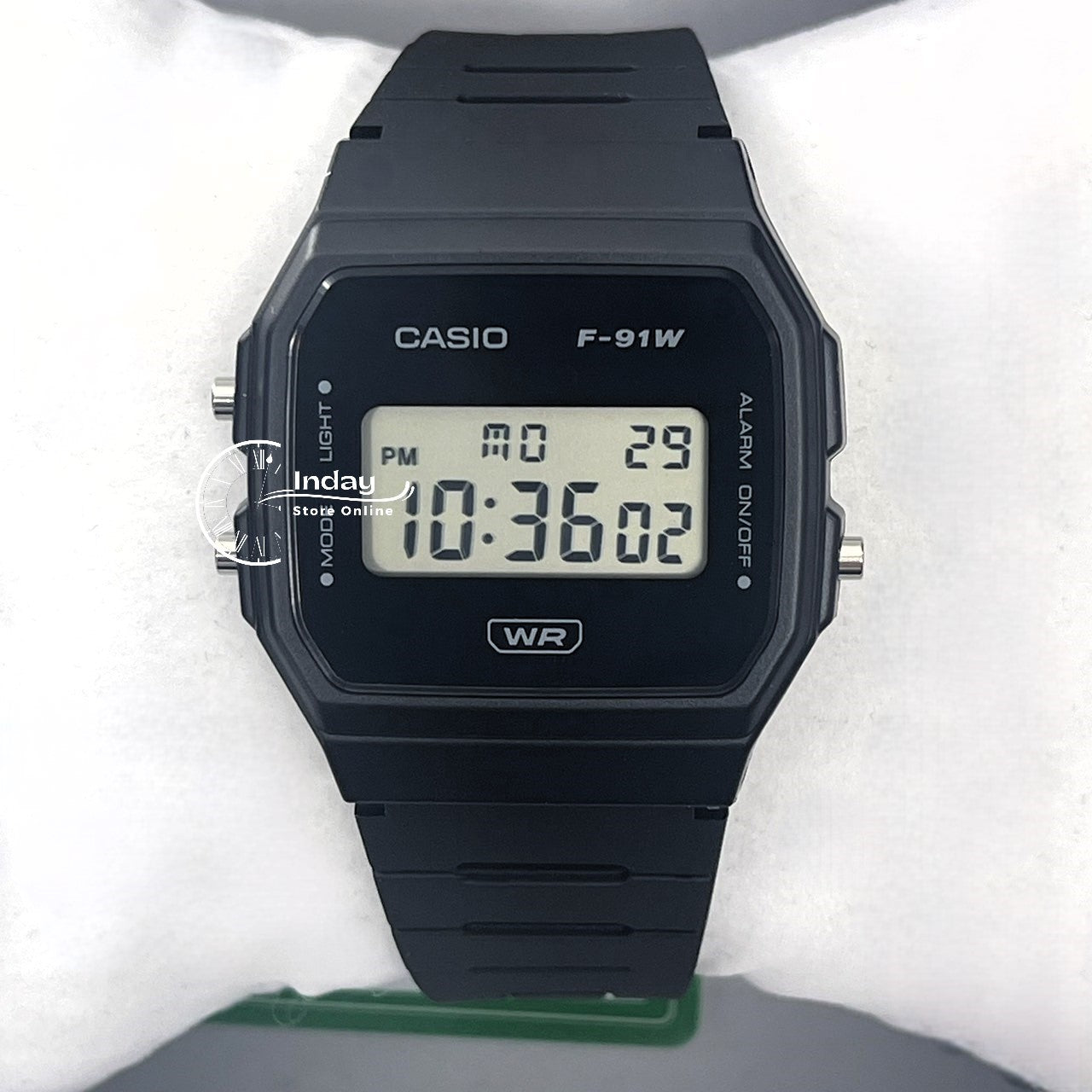Casio Digital Women's Watch F-91WB-1A Bio-based Resin Band Battery Life: 7 years