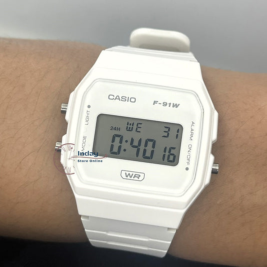 Casio Digital Women's Watch F-91WB-7A Bio-based Resin Band Battery Life: 7 years