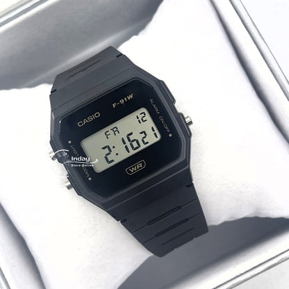 Casio Digital Women's Watch F-91WB-8A Bio-based Resin Band Battery Life: 7 years