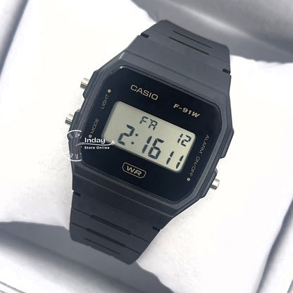 Casio Digital Women's Watch F-91WB-8A Bio-based Resin Band Battery Life: 7 years