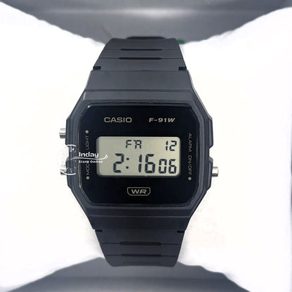 Casio Digital Women's Watch F-91WB-8A Bio-based Resin Band Battery Life: 7 years