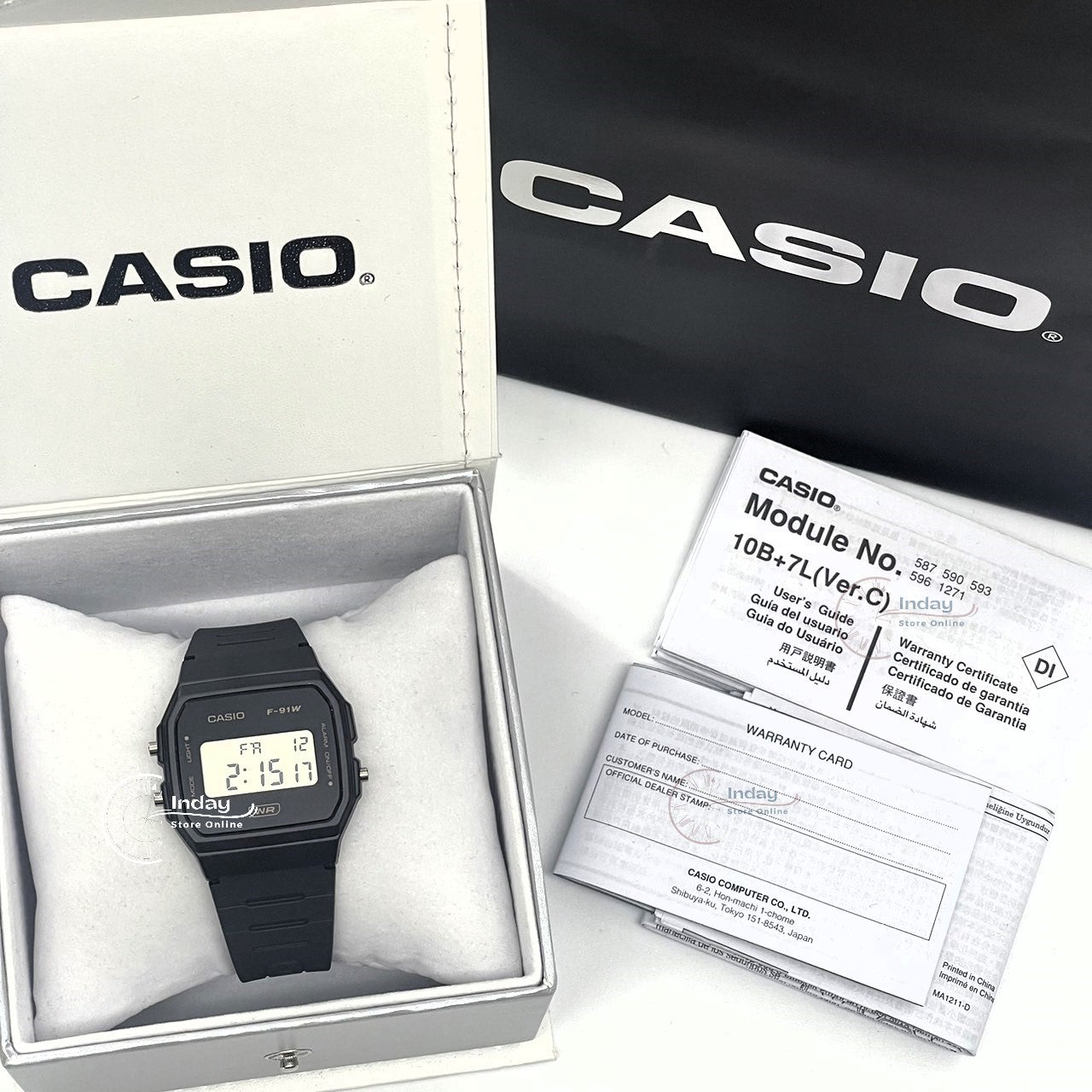 Casio Digital Women's Watch F-91WB-8A Bio-based Resin Band Battery Life: 7 years