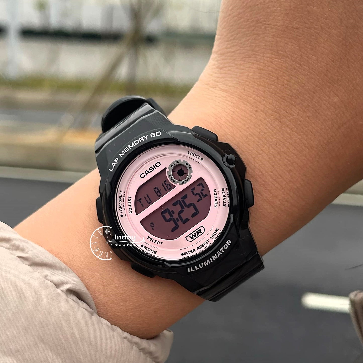 Casio Digital Women's Watch LWS-1200H-1A2 Resin Glass Resin Band Battery Life: 5 Years