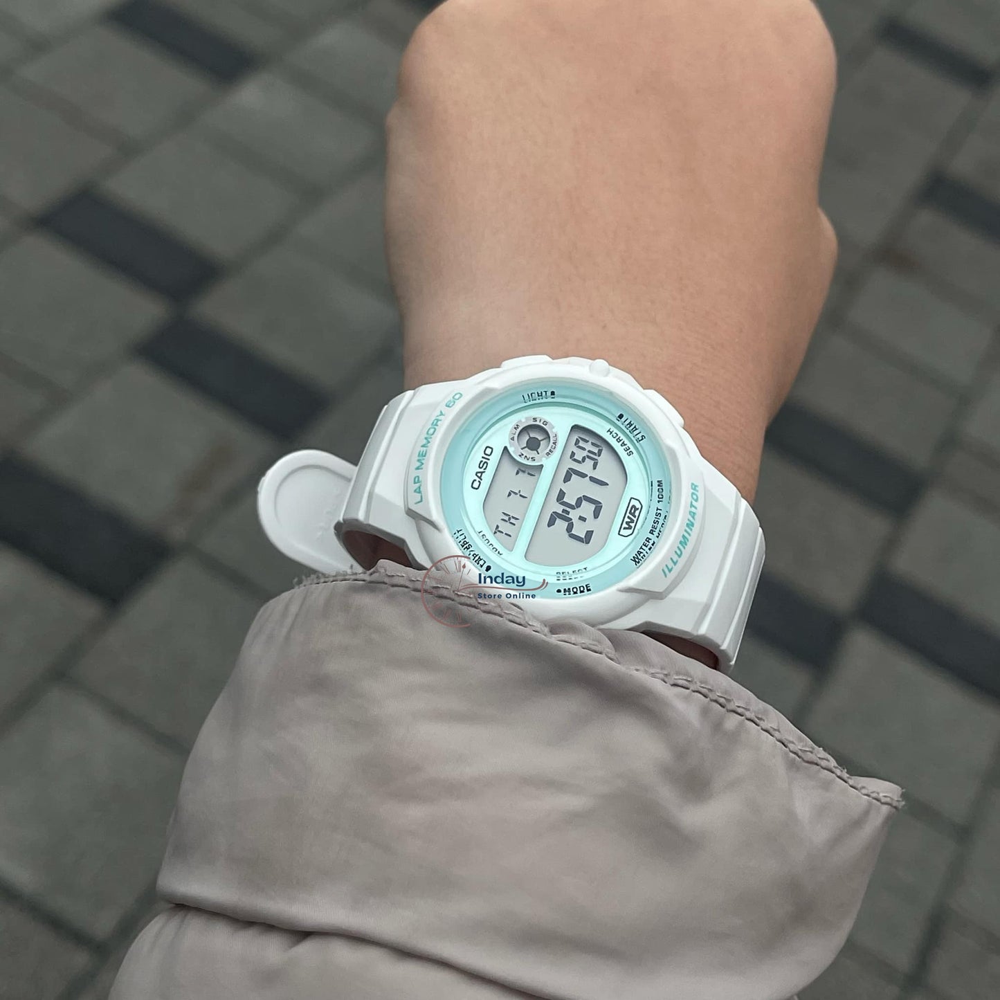 Casio Digital Women's Watch LWS-1200H-7A3 Resin Glass Resin Band Battery Life: 5 Years