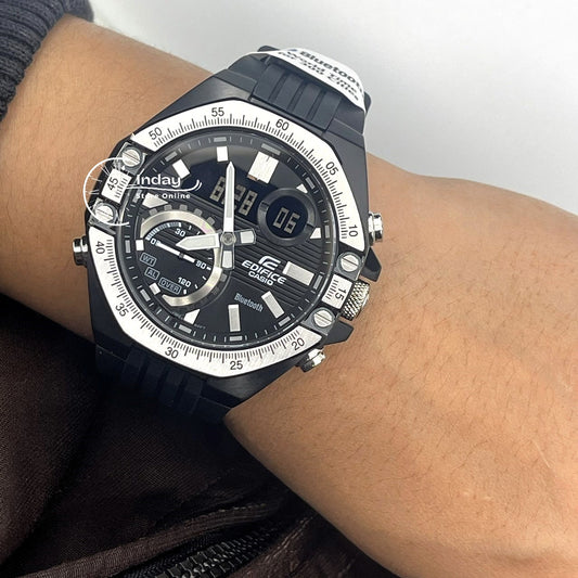 Casio Edifice Men's Watch ECB-10TP-1A Automotive Toolkit Inspired Design Mobile link Bluetooth