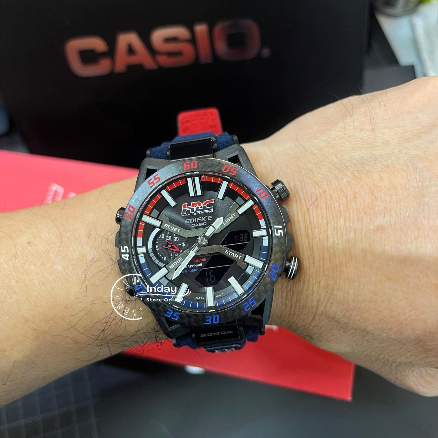 Casio Edifice Men's Watch ECB-2000HR-1A SOSPENSIONE Honda Racing Collaboration Mobile Link Bluetooth Tough Solar