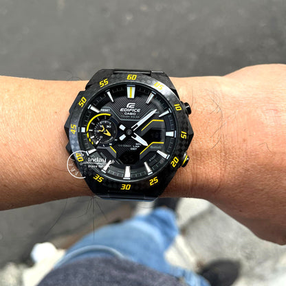 Casio Edifice Men's Watch ECB-2200RC-1A9 Mineral Glass Stainless Steel Band Bluetooth Tough Solar