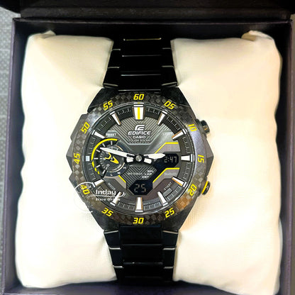 Casio Edifice Men's Watch ECB-2200RC-1A9 Mineral Glass Stainless Steel Band Bluetooth Tough Solar