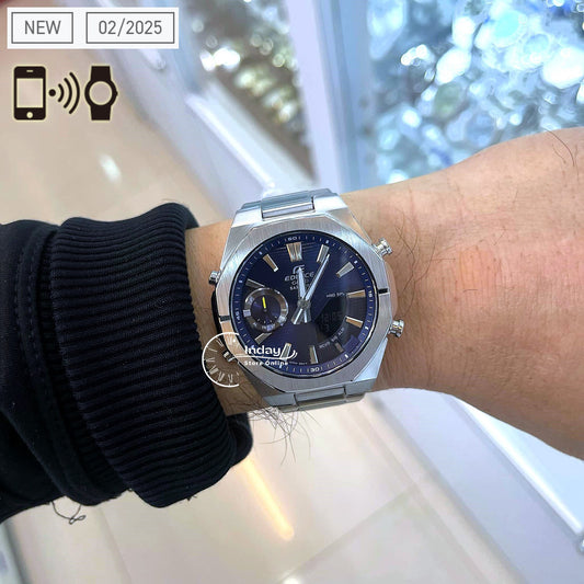 Casio Edifice Men's Watch ECB-S10D-2A Sapphire Crystal Stainless Steel Band Bluetooth