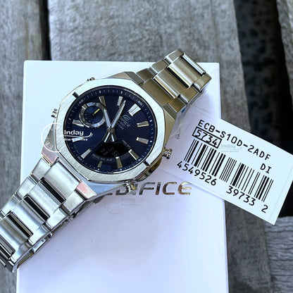 Casio Edifice Men's Watch ECB-S10D-2A Sapphire Crystal Stainless Steel Band Bluetooth