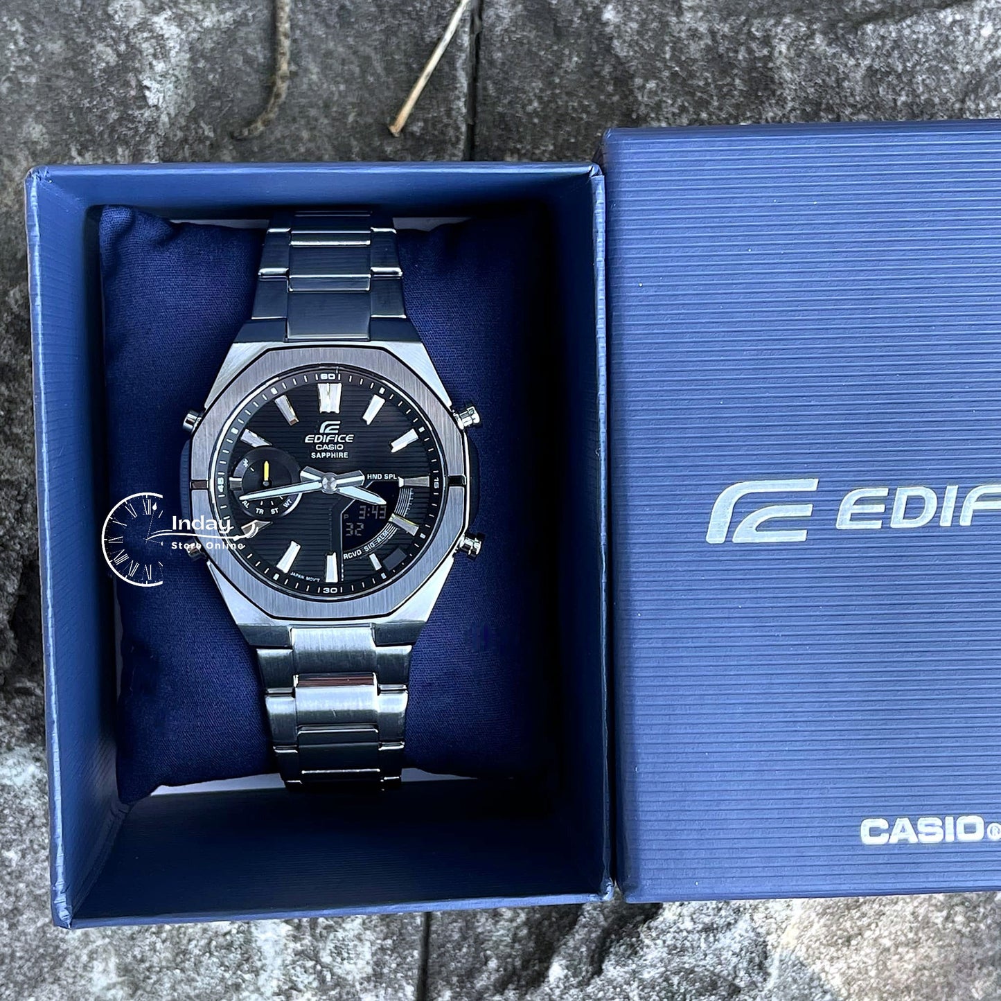 Casio Edifice Men's Watch ECB-S10DB-1A Sapphire Crystal Stainless Steel Bluetooth