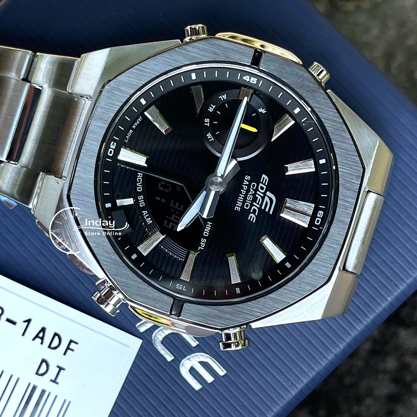 Casio Edifice Men's Watch ECB-S10DB-1A Sapphire Crystal Stainless Steel Bluetooth