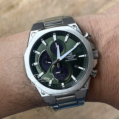 Casio Edifice Men's Watch EFS-S570D-3A Slim Line with Sapphire Crystal Solar Powered