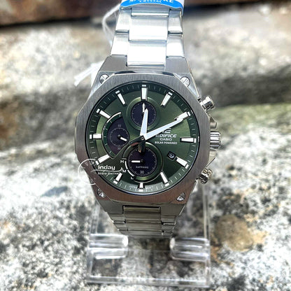 Casio Edifice Men's Watch EFS-S570D-3A Slim Line with Sapphire Crystal Solar Powered