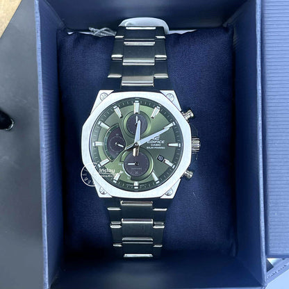 Casio Edifice Men's Watch EFS-S570D-3A Slim Line with Sapphire Crystal Solar Powered