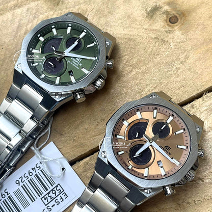 Casio Edifice Men's Watch EFS-S570D-3A Slim Line with Sapphire Crystal Solar Powered