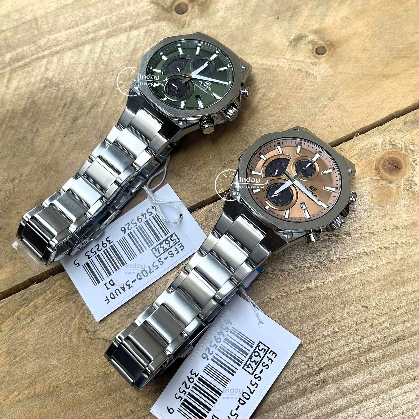 Casio Edifice Men's Watch EFS-S570D-3A Slim Line with Sapphire Crystal Solar Powered