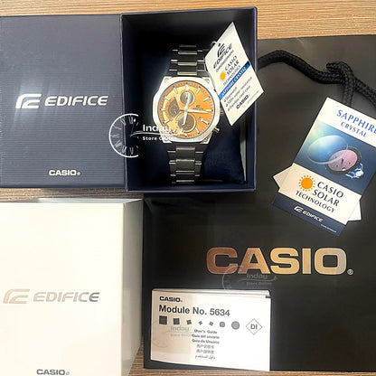 Casio Edifice Men's Watch EFS-S570D-5A Slim Line with Sapphire Crystal Solar Powered