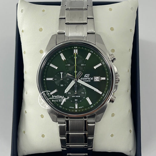 Casio Edifice Men's Watch EFV-610D-3C Standard Chronograph Stainless Steel Band Mineral Glass