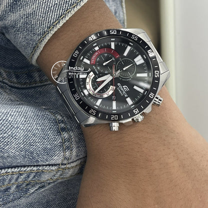 Casio Edifice Men's Watch EFV-620D-1A4 Chronograph Stainless Steel Band Mineral Glass