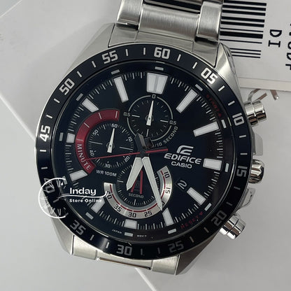 Casio Edifice Men's Watch EFV-620D-1A4 Chronograph Stainless Steel Band Mineral Glass