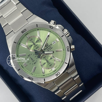 Casio Edifice  Men's Watch EFV-640D-3A Mineral Glass Stainless Steel Band