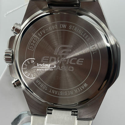 Casio Edifice  Men's Watch EFV-640D-3A Mineral Glass Stainless Steel Band