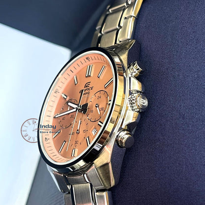 Casio Edifice Men's Watch EFV-650D-4A Mineral Glass Standard Chronograph Stainless Steel Band